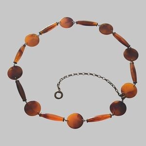 Talbots Chain Tortoise Belt Adjustable Length Chunky Retro 70s L